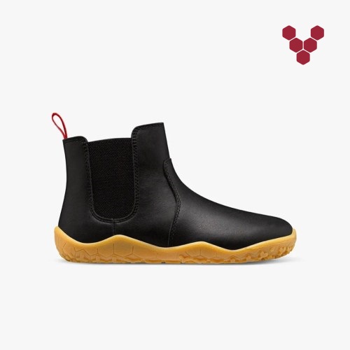 Vivobarefoot Fulham II Svart Chelsea Boots Barn [0-UOMW]